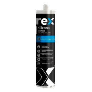 SILICONA ACETICA REX TRANSPARENTE 300ML