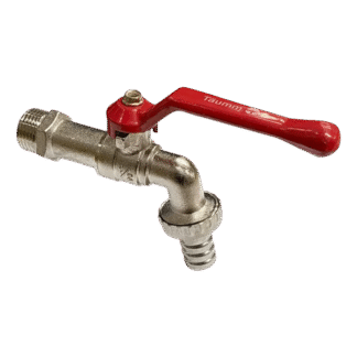 LLAVE BOLA JARDIN LAVADERO ZAMAK 1/2 x 3/4 PULG